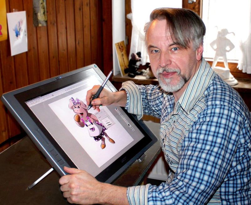 Künstler Thomas Schöne arbeitet an seinem Kinderbuch