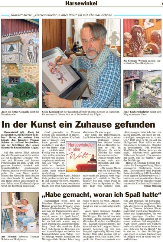 Bericht in der Zeitung "Die Glocke"