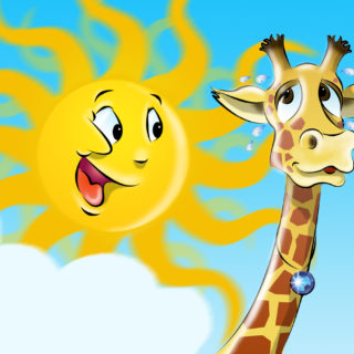 Tiere-digital: “Die Giraffe und die Sonne”