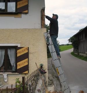 Eckfigur am Haus