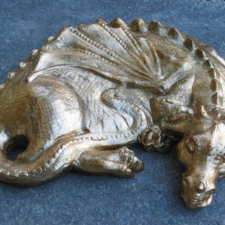 Feng Shui Drache vergoldet