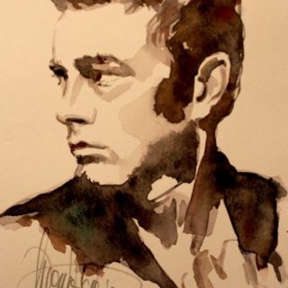 James Dean Aquarell