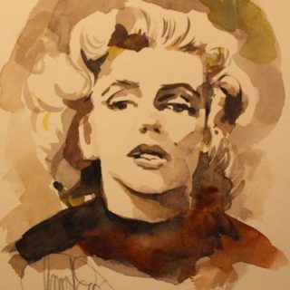 Marilyn Monroe Aquarell