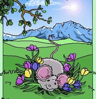 Maus im Frühling
