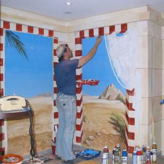 Sonnenstudio Gesamtgestaltung Ägypten Illusionsmalerei Ägyptische Wandmalerei
