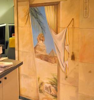 Sonnenstudio Gesamtgestaltung Ägypten Illusionsmalerei Ägyptische Wandmalerei