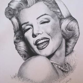 Marilyn Monroe in Tusche