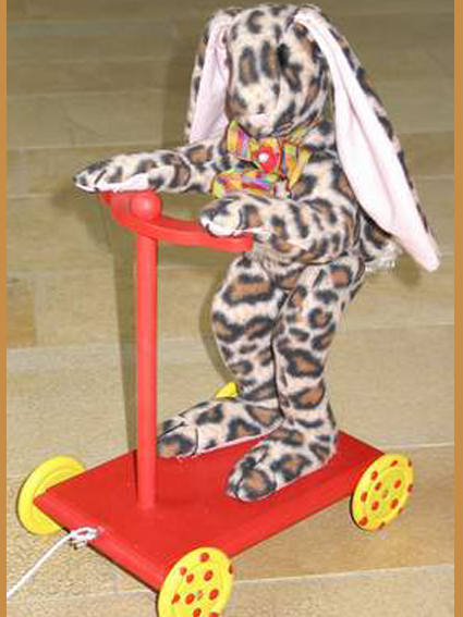 Hasen auf Roller