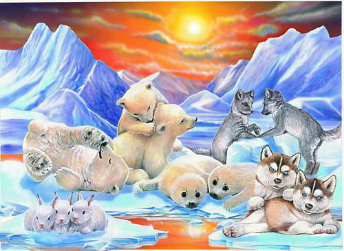 Tierkinder am Nordpol
