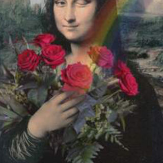 Portraits-digital: „Mona Lisa mit Rosen“