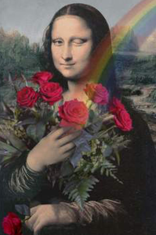 Mona Lisa mit Rosen