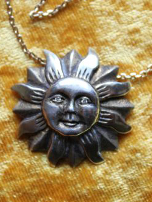Sonne Silber/vergoldet