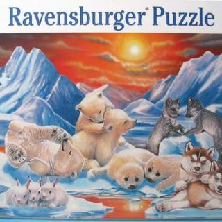 Puzzle: Tierkinder am Nordpol