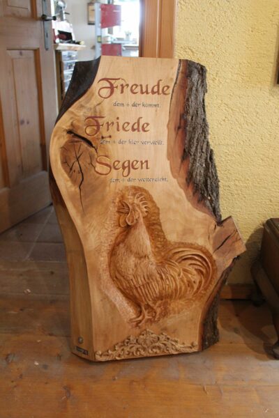 Lindenholz Hahn 3
