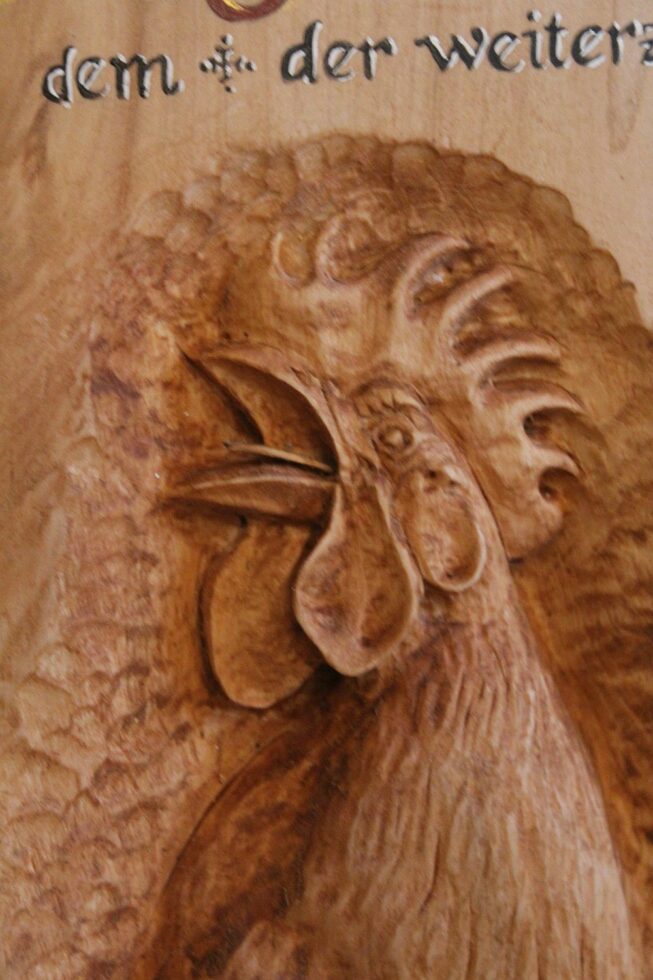 Lindenholz Hahn 4